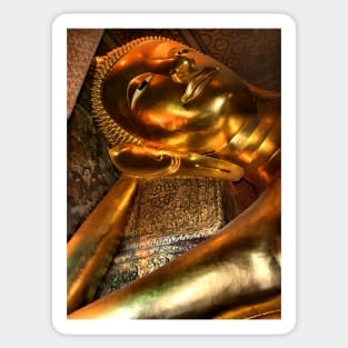 The Reclining Buddha, Wat Pho, Bangkok, Thailand Sticker